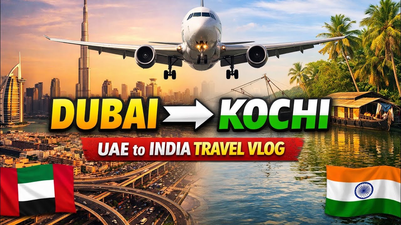 Dubai to Kochi Travel Vlog | UAE to India Journey ✈️🇦🇪🇮🇳