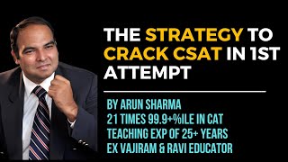 CSAT Sureshot Strategy: Expert Tips by Arun Sharma' #csat #upsc