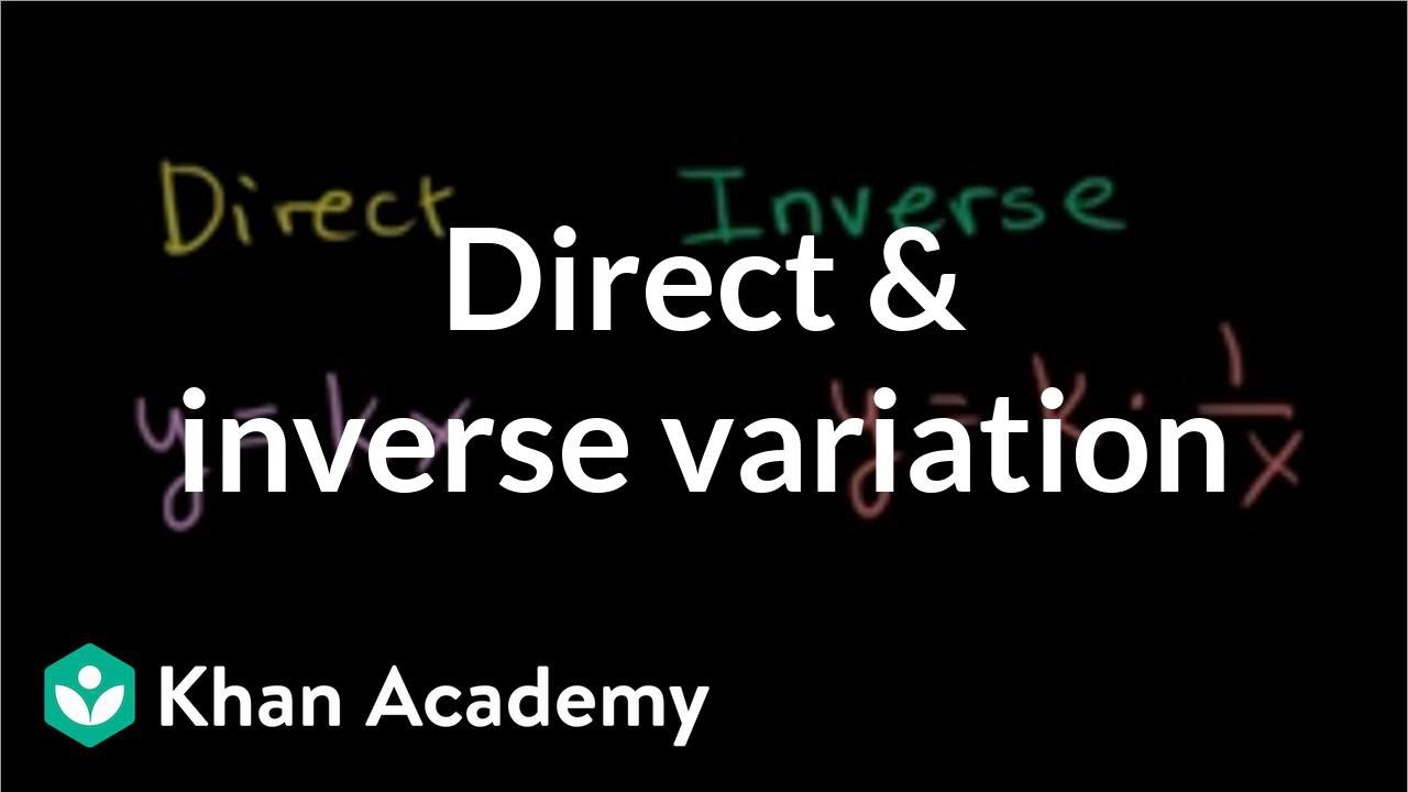 Direct and Inverse Variation