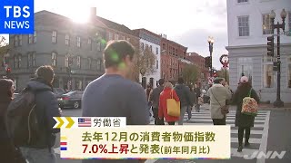 米消費者物価７％上昇 ３９年６か月ぶりの高い伸び