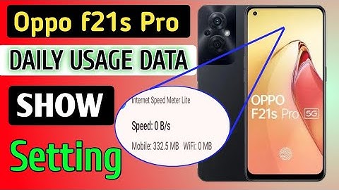 how to show daily usage data in oppo f21s pro/oppo f21s pro mobile me Daily Use Data kaise dekhe