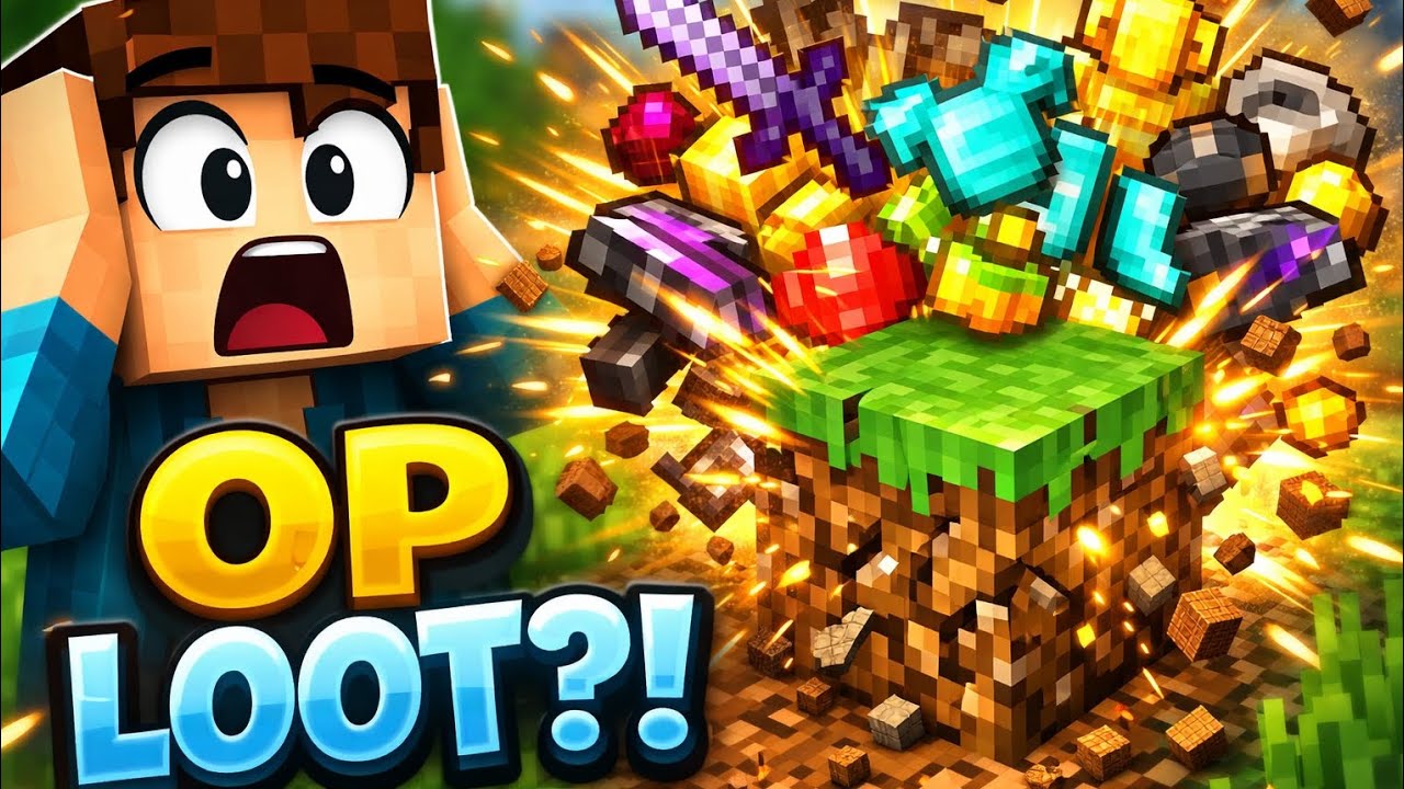 Minecraft But Every Block is OP Loot 😱💎#Minecraft#MinecraftChallenge# ...