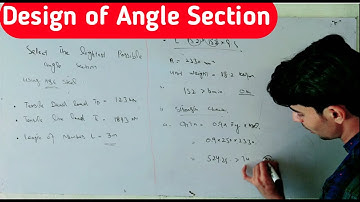 Single Angle Section Design for given tensile load | Truss Design | Design of Steel Truss