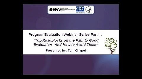 Webinar 1 Avoiding Evaluation Roadblocks