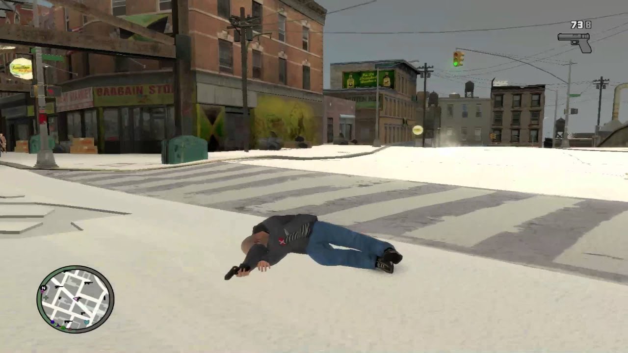 GTA IV Body Sledding On Snow (Ragdoll physics) YouTube