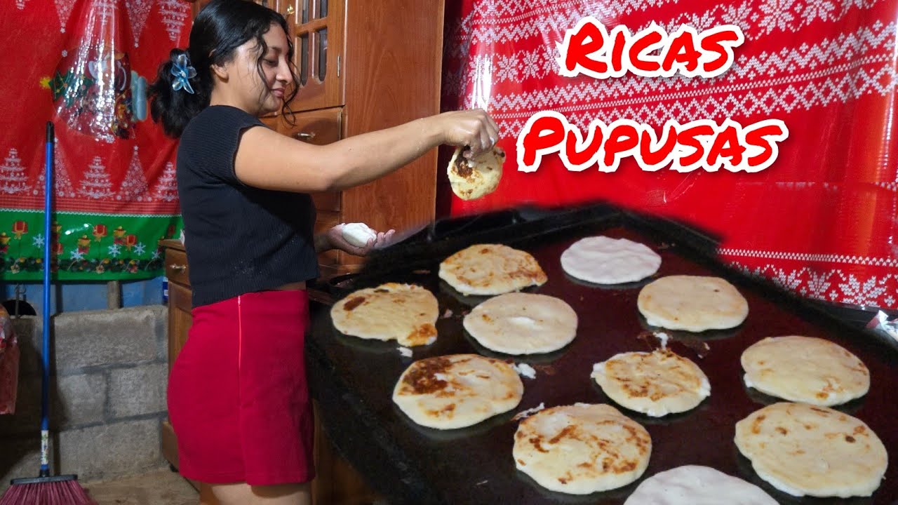 🛑 vilma😍 hoy nos prepara unas ricas pupusas de queso 🧀 para la cena(;aventuras intipuqueñas 503:)