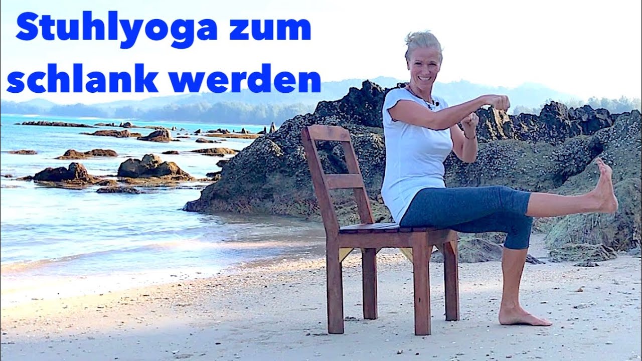 Stuhlyoga zum abnehmen, hier aktivieren wir den Kreislauf und Du kommst garantiert in´s schwitzen