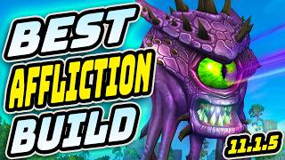 BEST AFFLICTION WARLOCK BUILD!? BIS Gear Stats Burst Rotation 11.1.5 The War Within Season 2 Wow