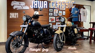 Jawa Classic BS6 2021 || Midnight Grey & Khaki || Onroad Price || Special edition || Review