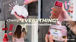 Cherry Everything Shower Routine | The Ultimate Cherry Fragrance Layering & Body Care Routine🍒