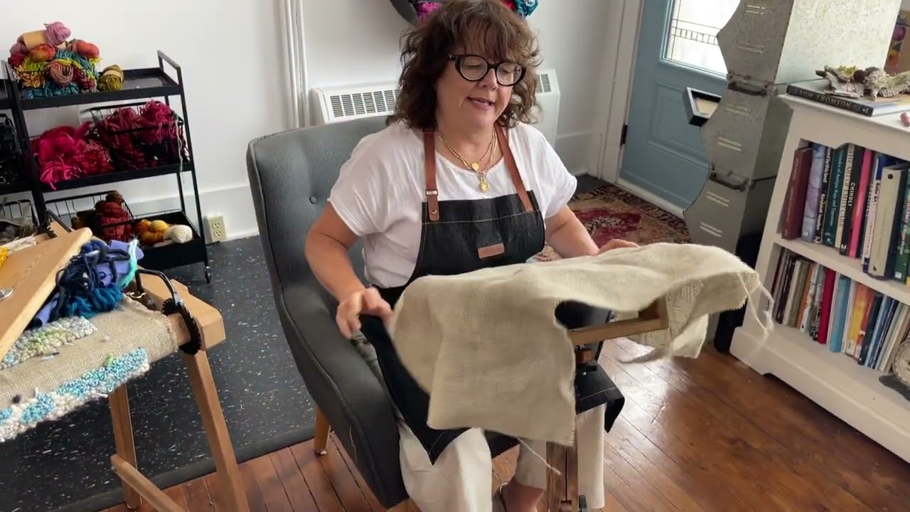 Setting up the Willow Rug Hooking Gripper Frame from Deanne Fitzpatrick Studio