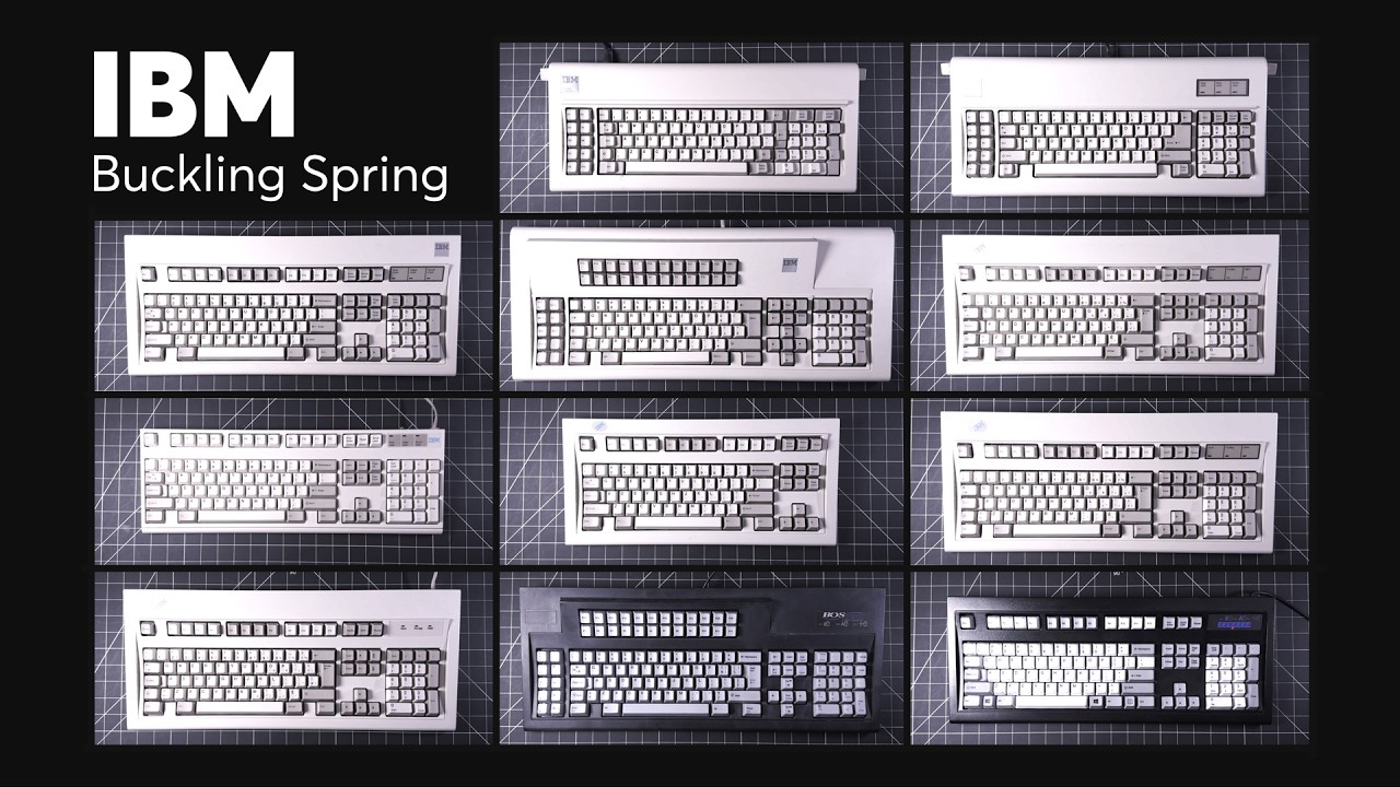 Spring Vs Magnetic Keyboard IBM Buckling Spring Sound Evolution | Model F vs Model M vs Unicomp (11 ...