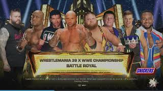 WWE 2K24 Batista VS Owens, Grayson, Big E, Hall, Jerry, Bobby, Otis Battle Royal Match WM 38 Tittle