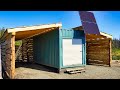 Installing Metal Roof & Live Edge Siding | Shipping Container Lean-To