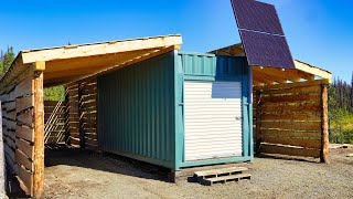 Installing Metal Roof & Live Edge Siding | Shipping Container LeanTo