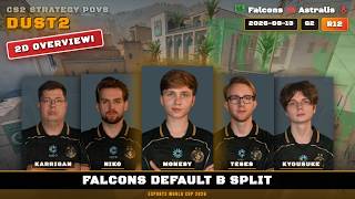 Falcons Default B Split, rotation - Dust2 G2R12 | Falcons | Esports World Cup 2026 | CS2 POV Anal...