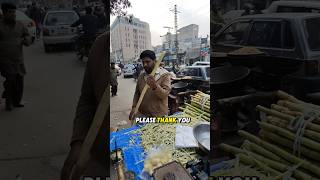 Delicious Sugar Cane Bites in Pakistan 🇵🇰 #shorts #streetfood #pakistan