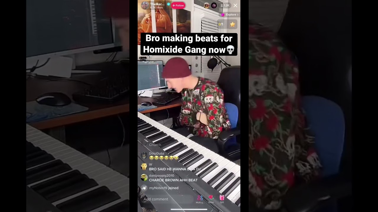 Backpack kid makes Homixide Gang beats😭 