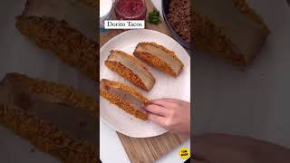 Dorito Tacos 🌮🧀🔥 | Crispy Cheesy Taco Recipe #Shorts