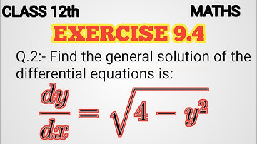 CLASS 12th | EXERCISE 9.4 | Q.2 | DIFFERENTIAL EQUATIONS | CHAPTER 09| #differentialequations