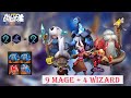 9 MAGE + 4 WIZARD "FREEZE"🥶 Your Enemy Can't Move !!! - Auto Chess Mobile