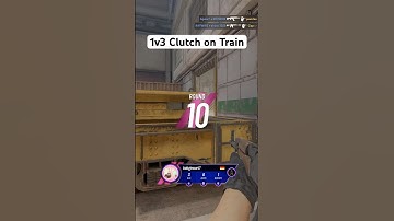 Nice 1v3 Clutch on Train #cs2 #faceit #gaming #clutch #train