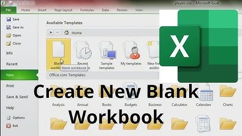 How to create new blank workbook in Microsoft Excel