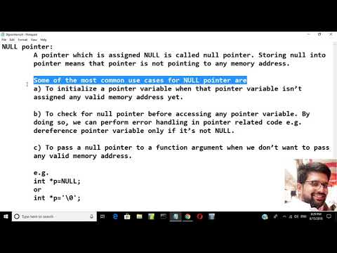 Null Pointer in  C Language