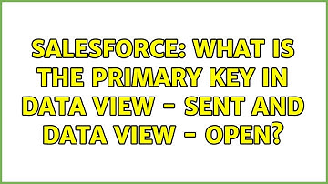 Salesforce: What is the primary key in data view - sent and data view - open? (2 Solutions!!)