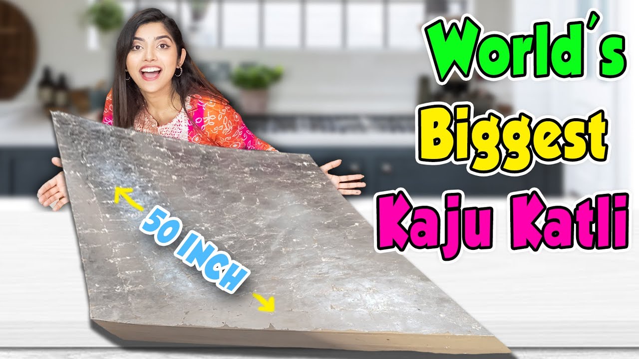 Making the World's Biggest KAJU BARFI! दुनिया का सबसे बड़ा बर्फी | 50 INCH !!! 📏*OMG*😱