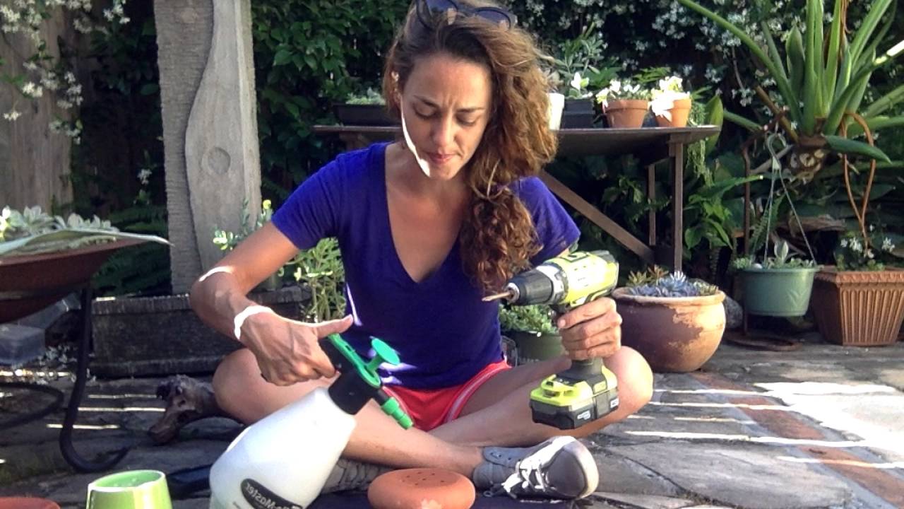 Drilling drainage holes for planters YouTube