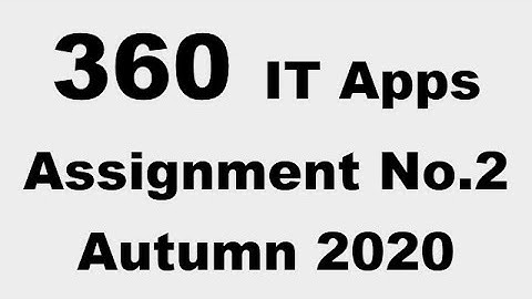 AIOU Code 360 Solved Assignment No.2 Autumn 2020