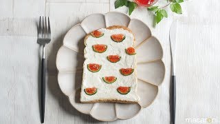 透けるジャムが夏らしい！スイカの柄トースト のレシピ 作り方