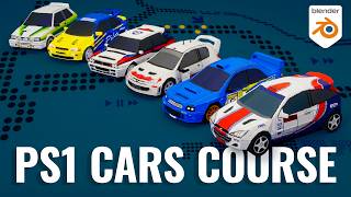Learn to Model & Texture PS1 Style Rally Cars in Blender – Full 6-Hour Course