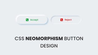 How To Make Neumorphism Button Using HTML And CSS | Neomorphism Style Web Design