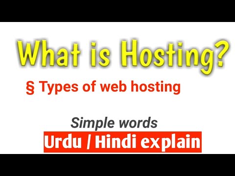 What is web hosting. Type of web hosting.explain in urdu/hindi