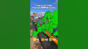 Trying to get 3 subs from each European country || Day 7 #shorts #mapping