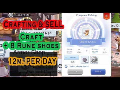 Ragnarok Eternal Love | Crafting & Sell | Craft + 8 Rune shoes | 12M. PER DAY safe