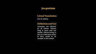 Jus Gentium