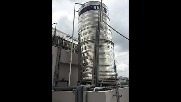 Kho tư liệu Xây dựng - Bồn nước mái | Bồn chứa nước trên mái khách sạn | Bồn nước Inox trên mái