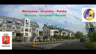 Jazda po Warszawie -  dzielnica Ursynów / Driving in Warsaw - Poland - Ursynów district