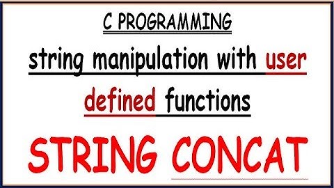 STRING CONCAT OR APPEND WITH USER DEFINED FUNCTION IN C PROGRAMMING