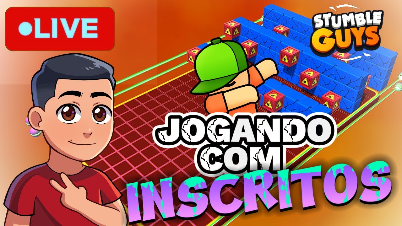 🔴LIVE ON🔴 STUMBLE GUYS AO VIVO 🔴 JOGANDO NO MOBILADOR 🔴 JOGANDO COM  INSCRITOS 🔴 #200 