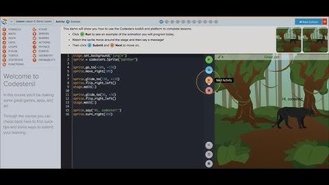 Sample Intro to Codesters Lesson