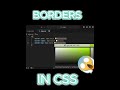 LEARN HOW TO ADD BORDERS USING CSS 2024 😱😱| CSS TUTORIALS #coding #html #css #like #python
