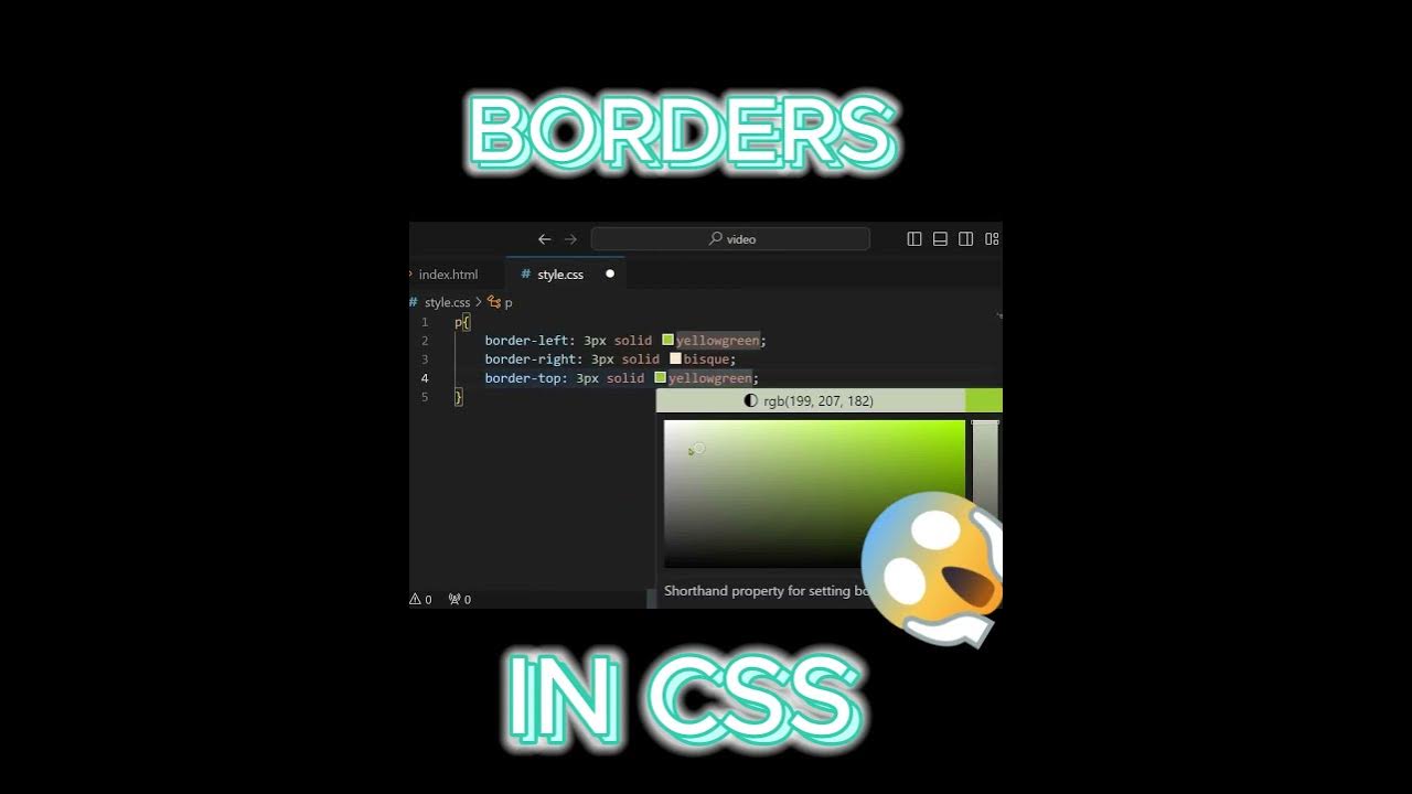 LEARN HOW TO ADD BORDERS USING CSS 2024 😱😱| CSS TUTORIALS #coding #html ...