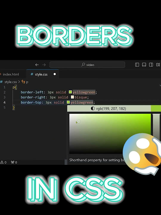 LEARN HOW TO ADD BORDERS USING CSS 2024 😱😱| CSS TUTORIALS #coding #html ...