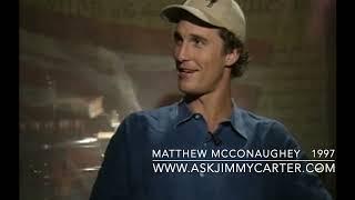 Matthew McConaughey talks with Jimmy Carter 1997