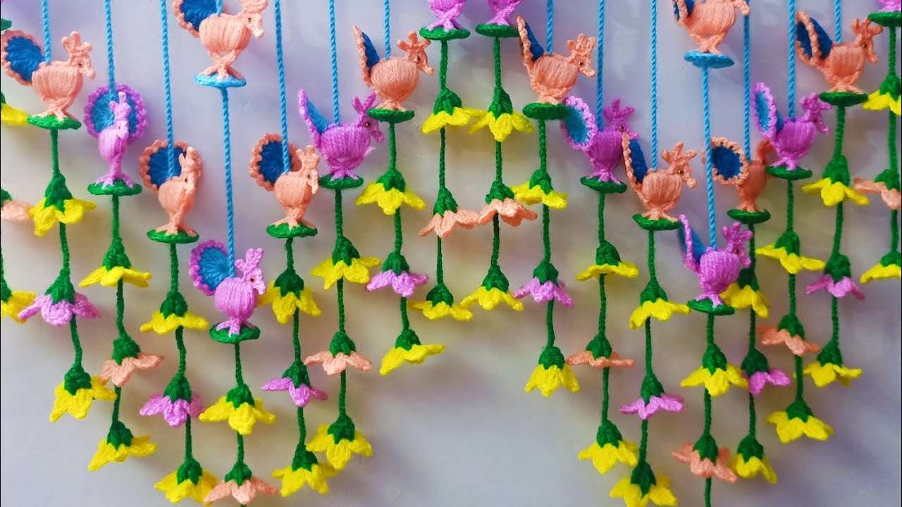 Peacock and Flower Toran Design | Peacock Door Hanging | मोर वाली तोरन बनाना सीखें