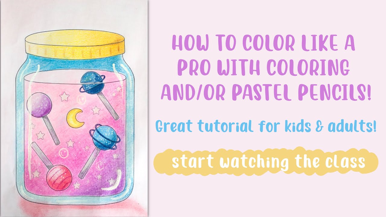 [Drawing masterclass] How to color with coloring and/or pastel pencils ...